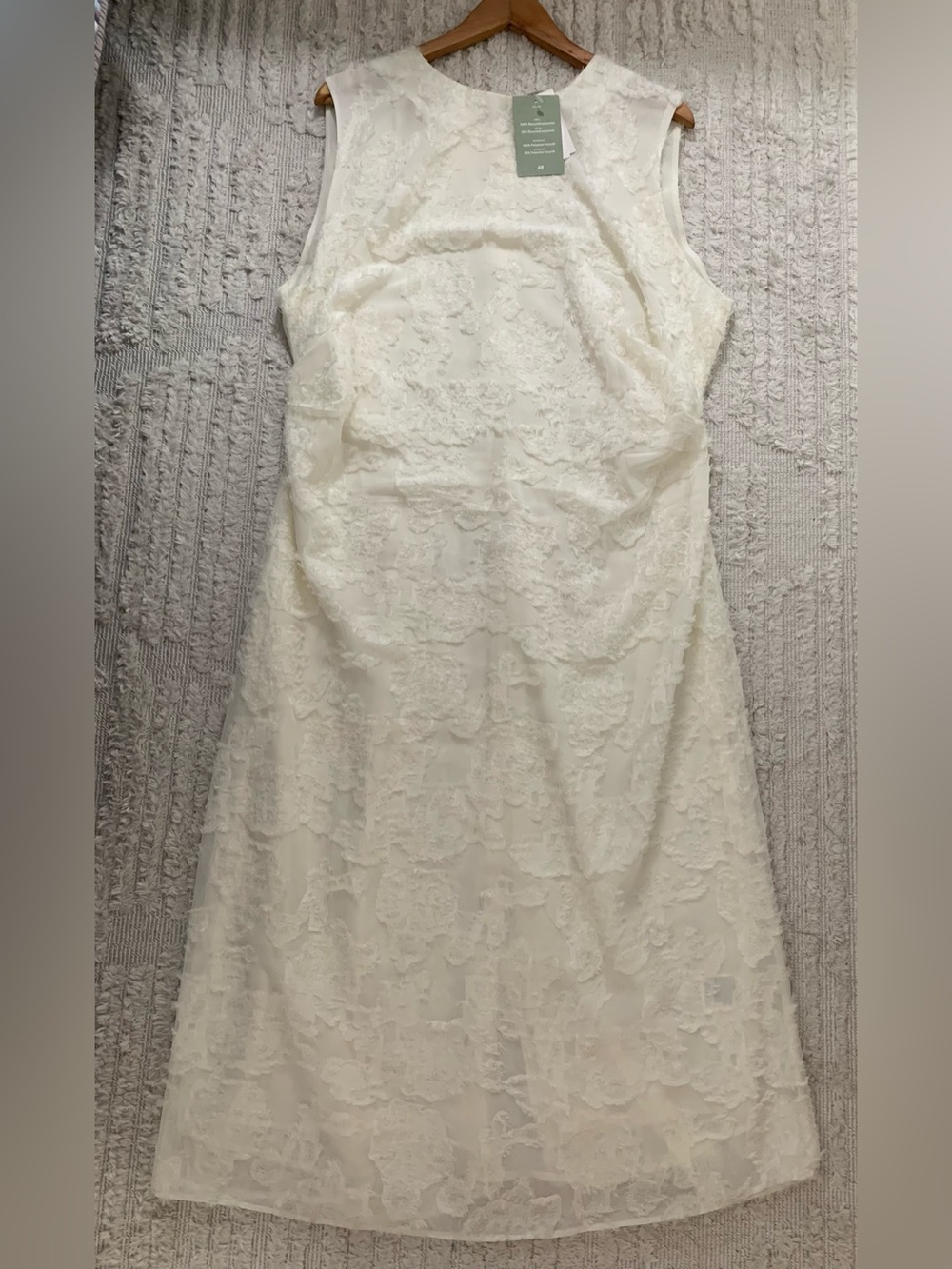 H&M Cream Textured Maxi Dress (Size XL)